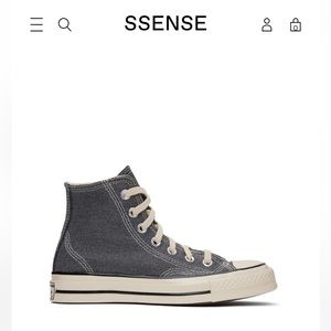AVAILABLE - BNIB Converse Chuck 70s - Washed Gray/Black